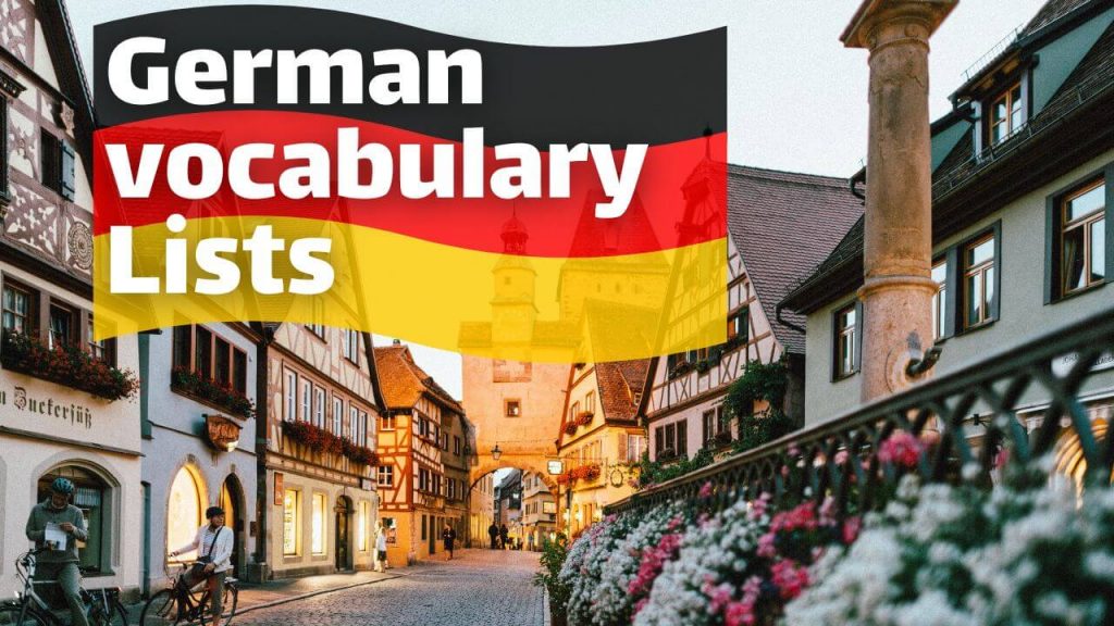 german vocabulary lists